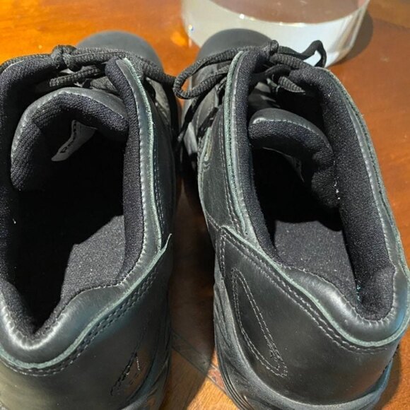 WOMEN'S REEBOK BLACK ATHLETIC LEATHER OXFORD SOFT TOE SHOE USPS CERTIFIED SIZE 8 - Picture 10 of 11